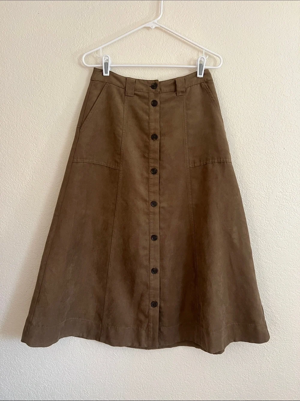 Universal Thread Faux Suede Midi A-Line Skirt
